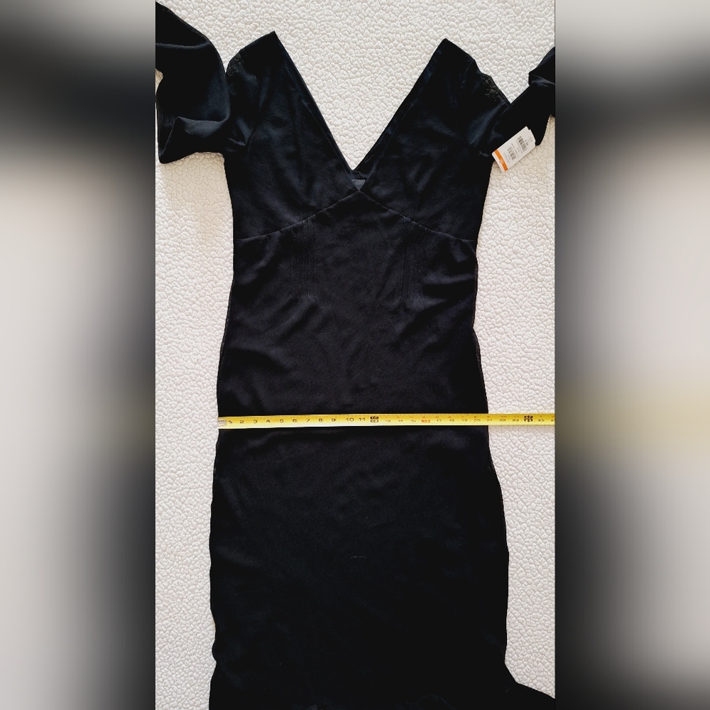 GIVENCHY Off Shoulder Maxi Dress Gown Black Sz 14 Org $5,995 - Picture 14 of 16